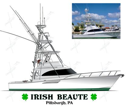 CUSTOM DRAWING OF YOUR BOAT